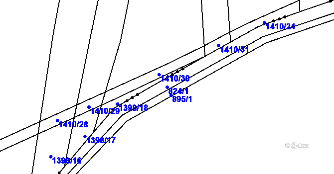 Parcela st. 824/1 v KÚ Žerotín u Panenského Týnce, Katastrální mapa