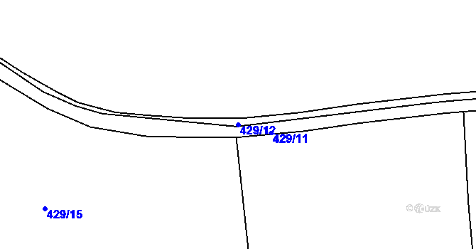 Parcela st. 429/12 v KÚ Žerotín u Panenského Týnce, Katastrální mapa