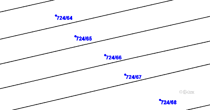 Parcela st. 724/66 v KÚ Žerotín u Panenského Týnce, Katastrální mapa