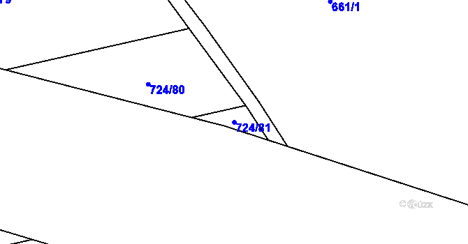 Parcela st. 724/81 v KÚ Žerotín u Panenského Týnce, Katastrální mapa