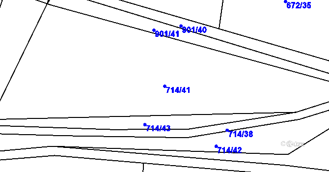Parcela st. 714/41 v KÚ Žerotín u Panenského Týnce, Katastrální mapa