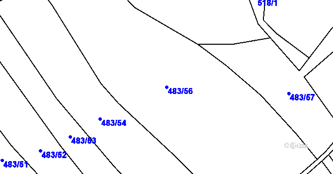 Parcela st. 483/56 v KÚ Žerotín u Panenského Týnce, Katastrální mapa
