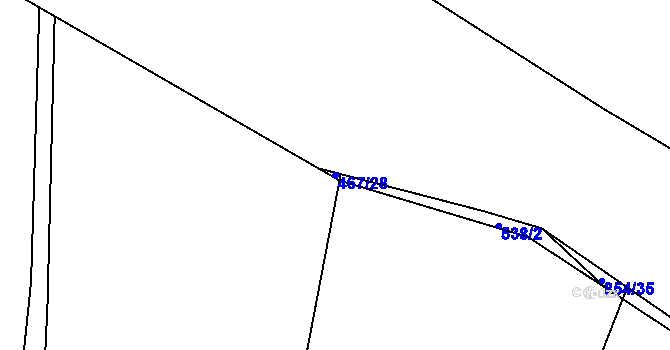 Parcela st. 467/28 v KÚ Žerotín u Panenského Týnce, Katastrální mapa