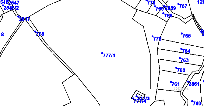 Parcela st. 777/1 v KÚ Panská Lhota, Katastrální mapa