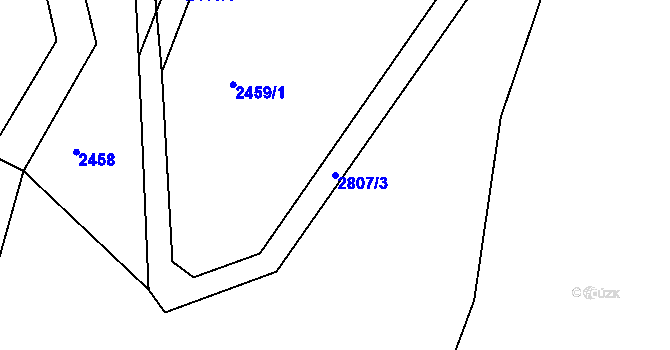 Parcela st. 2807/3 v KÚ Panská Lhota, Katastrální mapa