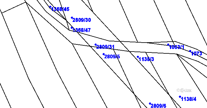 Parcela st. 2809/5 v KÚ Panská Lhota, Katastrální mapa