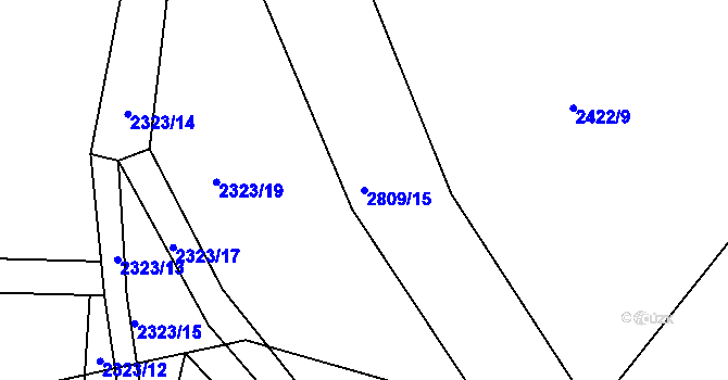 Parcela st. 2809/15 v KÚ Panská Lhota, Katastrální mapa