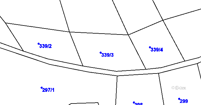 Parcela st. 339/3 v KÚ Panská Lhota, Katastrální mapa