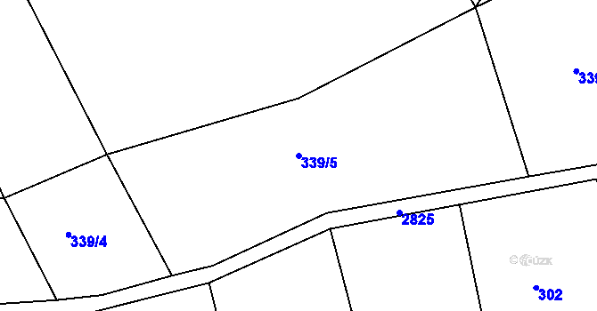 Parcela st. 339/5 v KÚ Panská Lhota, Katastrální mapa