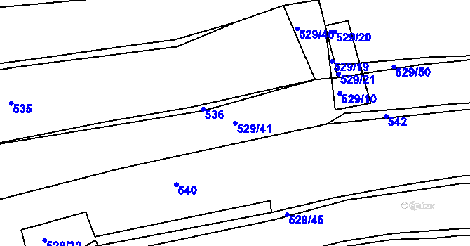 Parcela st. 529/41 v KÚ Panská Lhota, Katastrální mapa