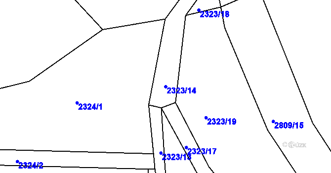 Parcela st. 2323/14 v KÚ Panská Lhota, Katastrální mapa