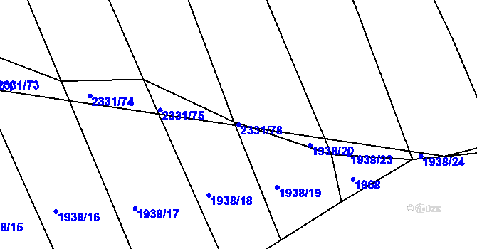 Parcela st. 2331/78 v KÚ Panská Lhota, Katastrální mapa