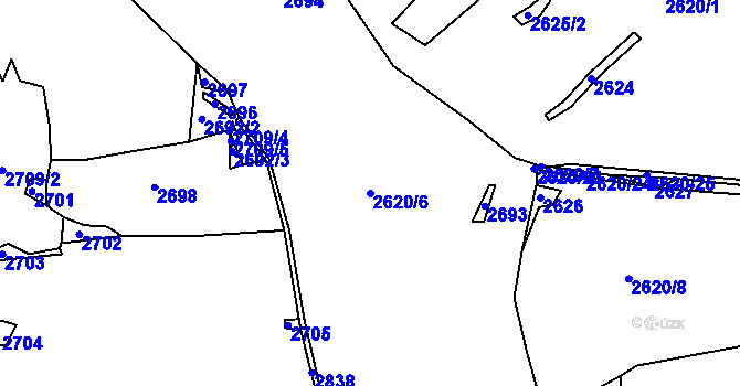 Parcela st. 2620/6 v KÚ Panská Lhota, Katastrální mapa