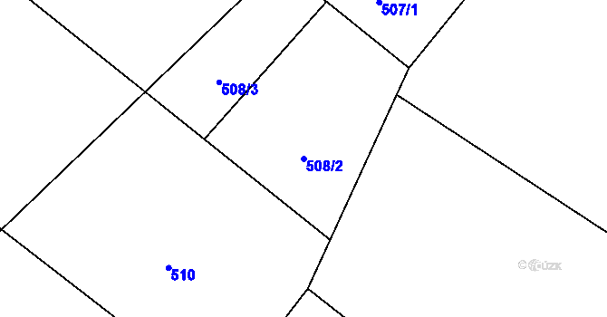 Parcela st. 508/2 v KÚ Panské Dubenky, Katastrální mapa
