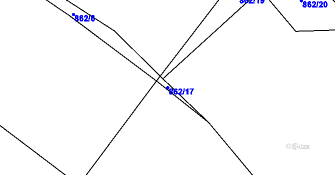Parcela st. 862/17 v KÚ Panské Dubenky, Katastrální mapa