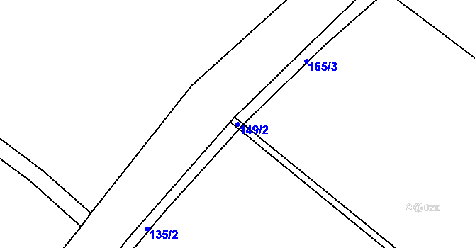 Parcela st. 149/2 v KÚ Panské Dubenky, Katastrální mapa