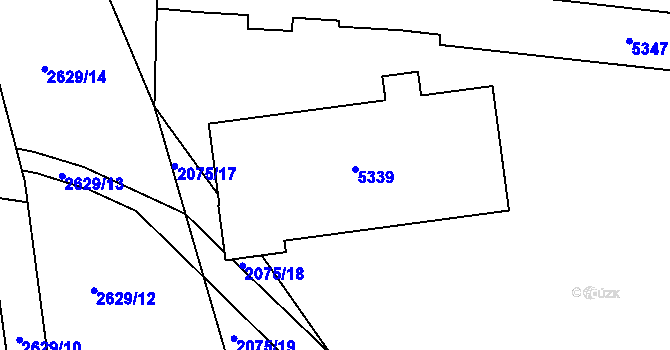 Parcela st. 3351/1 v KÚ Pardubice, Katastrální mapa
