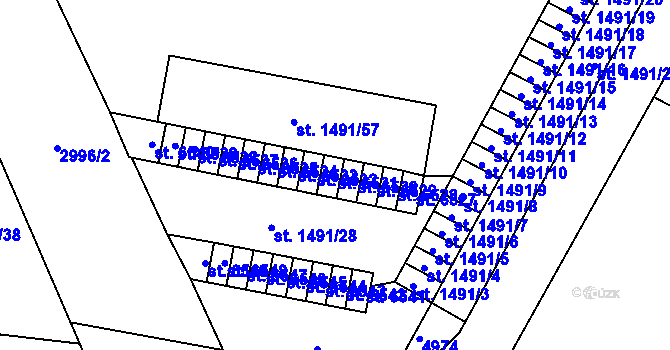 Parcela st. 6531 v KÚ Pardubice, Katastrální mapa