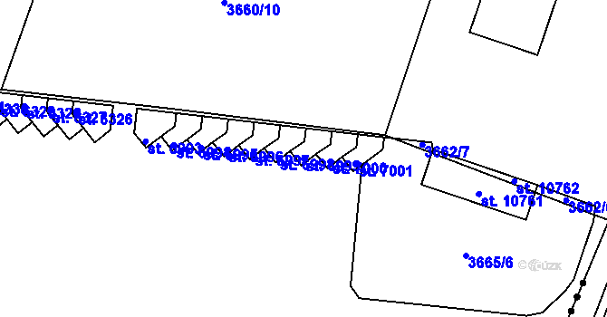 Parcela st. 6999 v KÚ Pardubice, Katastrální mapa