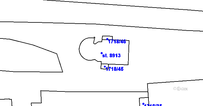 Parcela st. 8913 v KÚ Pardubice, Katastrální mapa