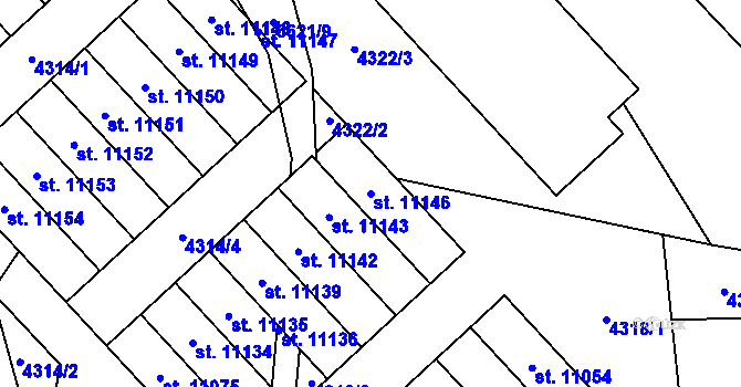 Parcela st. 11146 v KÚ Pardubice, Katastrální mapa