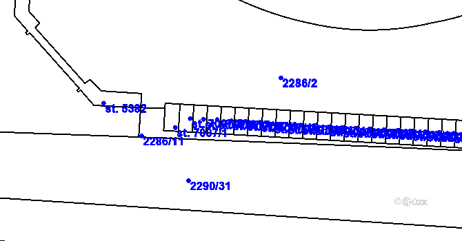 Parcela st. 7007/8 v KÚ Pardubice, Katastrální mapa