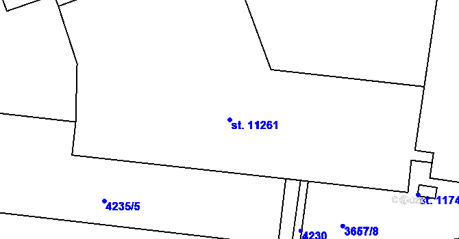 Parcela st. 11261 v KÚ Pardubice, Katastrální mapa