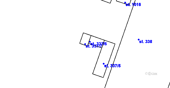 Parcela st. 337/7 v KÚ Studánka, Katastrální mapa