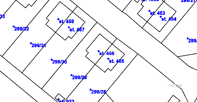 Parcela st. 456 v KÚ Studánka, Katastrální mapa