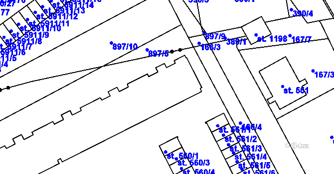 Parcela st. 559 v KÚ Studánka, Katastrální mapa