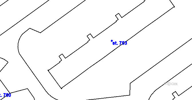 Parcela st. 752 v KÚ Studánka, Katastrální mapa