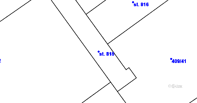 Parcela st. 815 v KÚ Studánka, Katastrální mapa