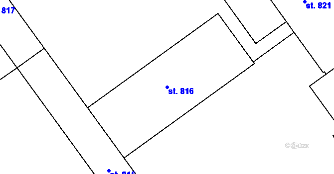 Parcela st. 816 v KÚ Studánka, Katastrální mapa