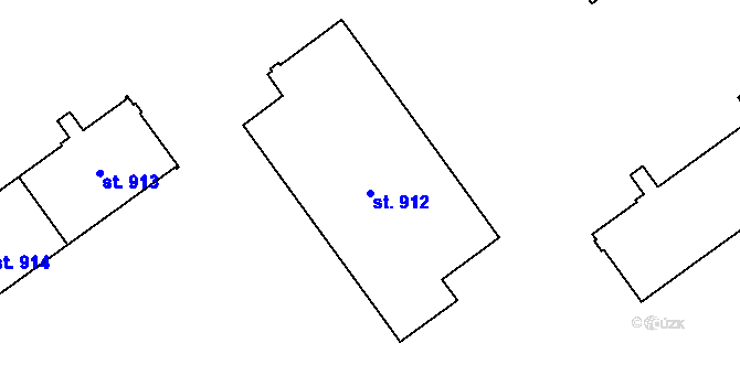 Parcela st. 912 v KÚ Studánka, Katastrální mapa