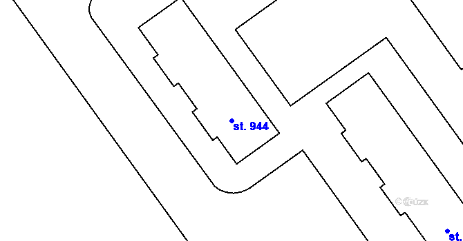 Parcela st. 944 v KÚ Studánka, Katastrální mapa