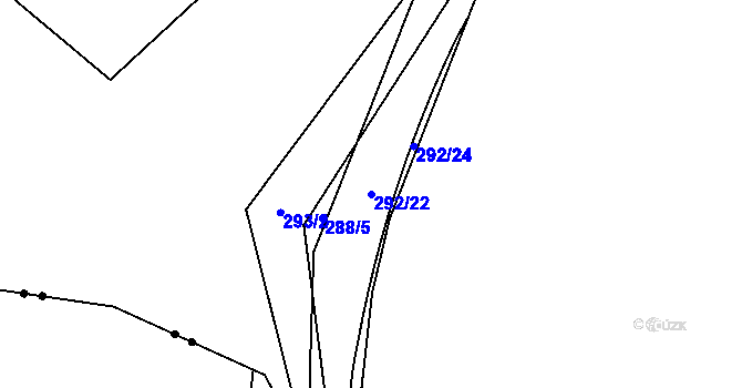 Parcela st. 292/22 v KÚ Studánka, Katastrální mapa