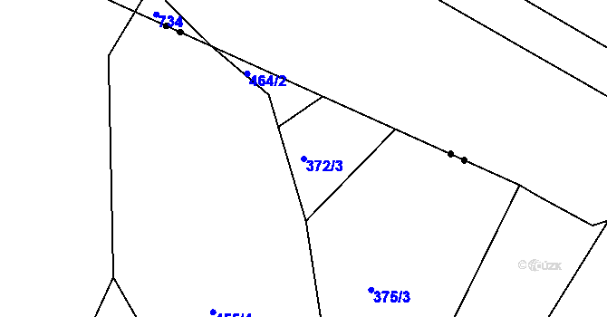 Parcela st. 372/3 v KÚ Studánka, Katastrální mapa