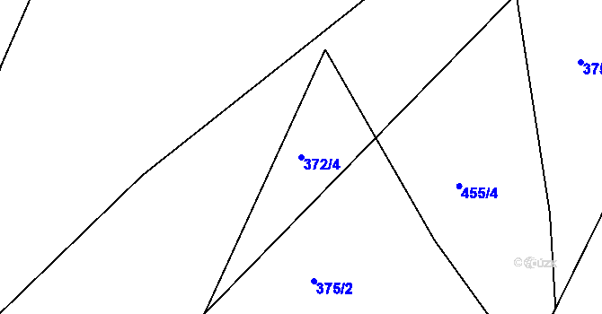 Parcela st. 372/4 v KÚ Studánka, Katastrální mapa