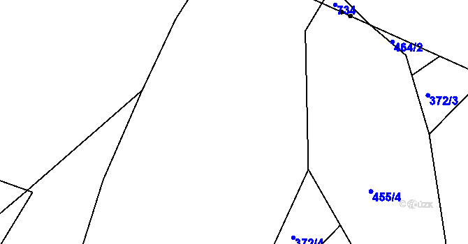 Parcela st. 455/2 v KÚ Studánka, Katastrální mapa