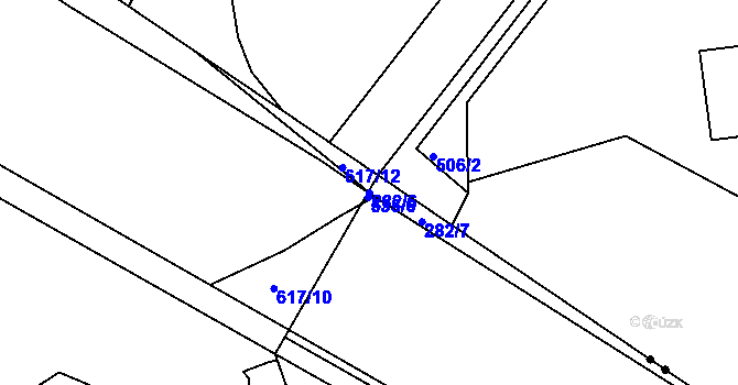 Parcela st. 282/6 v KÚ Trnová, Katastrální mapa