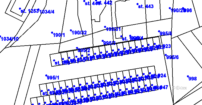 Parcela st. 914 v KÚ Svítkov, Katastrální mapa