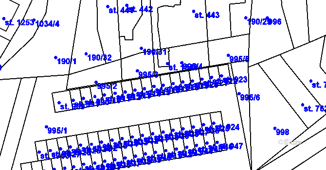 Parcela st. 917 v KÚ Svítkov, Katastrální mapa