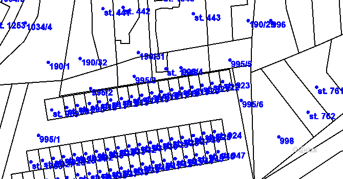 Parcela st. 918 v KÚ Svítkov, Katastrální mapa