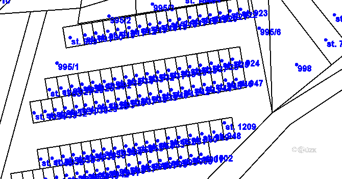 Parcela st. 941 v KÚ Svítkov, Katastrální mapa
