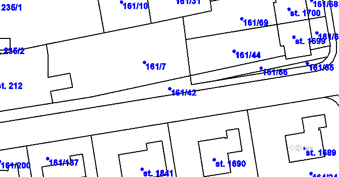 Parcela st. 161/42 v KÚ Svítkov, Katastrální mapa