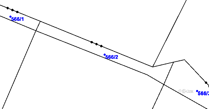 Parcela st. 566/2 v KÚ Svítkov, Katastrální mapa