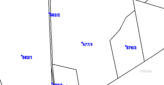 Parcela st. 577/1 v KÚ Svítkov, Katastrální mapa