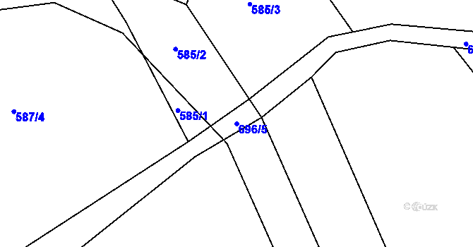 Parcela st. 696/5 v KÚ Svítkov, Katastrální mapa