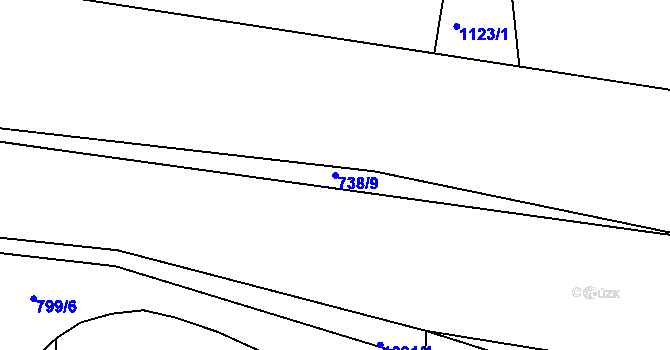 Parcela st. 738/9 v KÚ Svítkov, Katastrální mapa