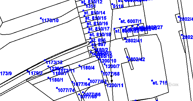 Parcela st. 1329/5 v KÚ Svítkov, Katastrální mapa